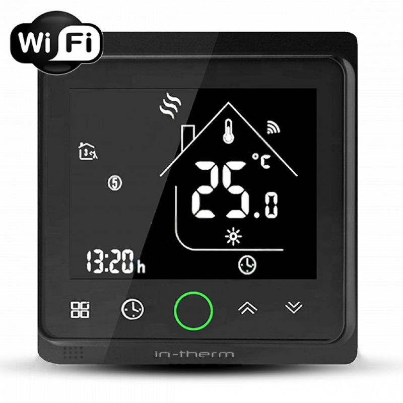 Wi-Fi Терморегулятор In-Therm PWT-002 Double Black фото 1