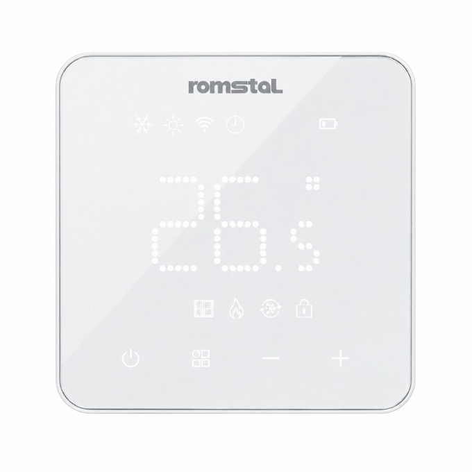 Программируемый терморегулятор Romstal Ecoheat 500 WT-76 RF беспроводной фото 1