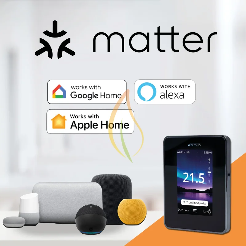 Wi-Fi Терморегулятор Warmup 7iE Smart Matter Чорний фото 4