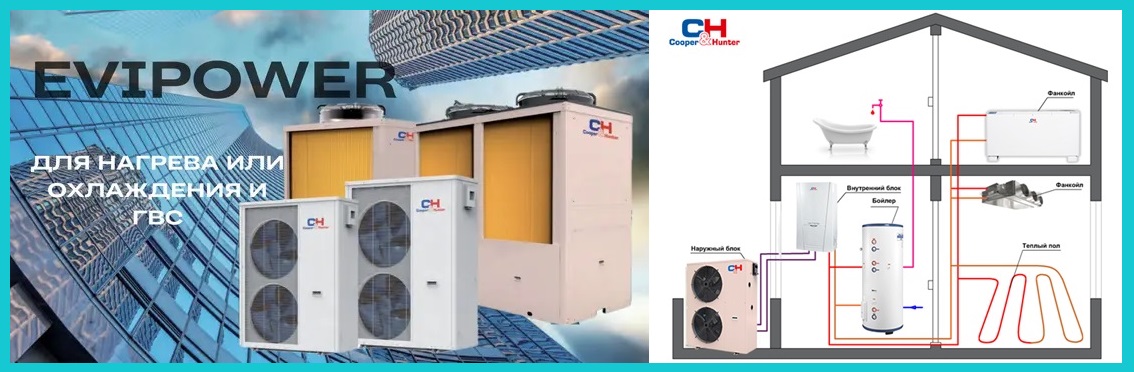 Тепловий насос Evipower CH-HP24UMNM в Україні