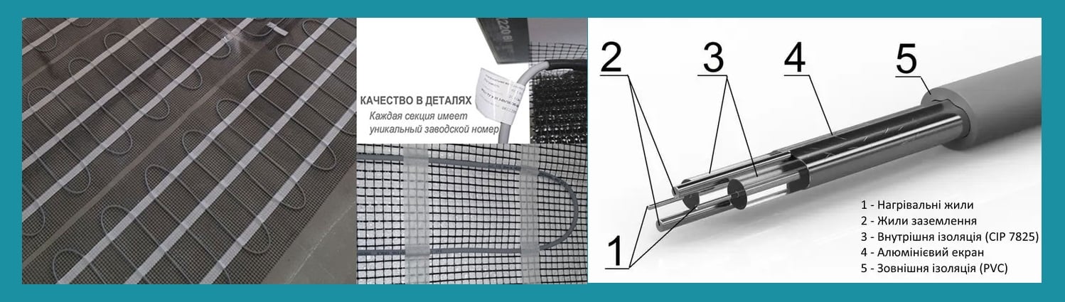 Нагревательный мат Grayhot от завода "Одескабель" Теплый пол под плитку - нагревательный мат Grayhot