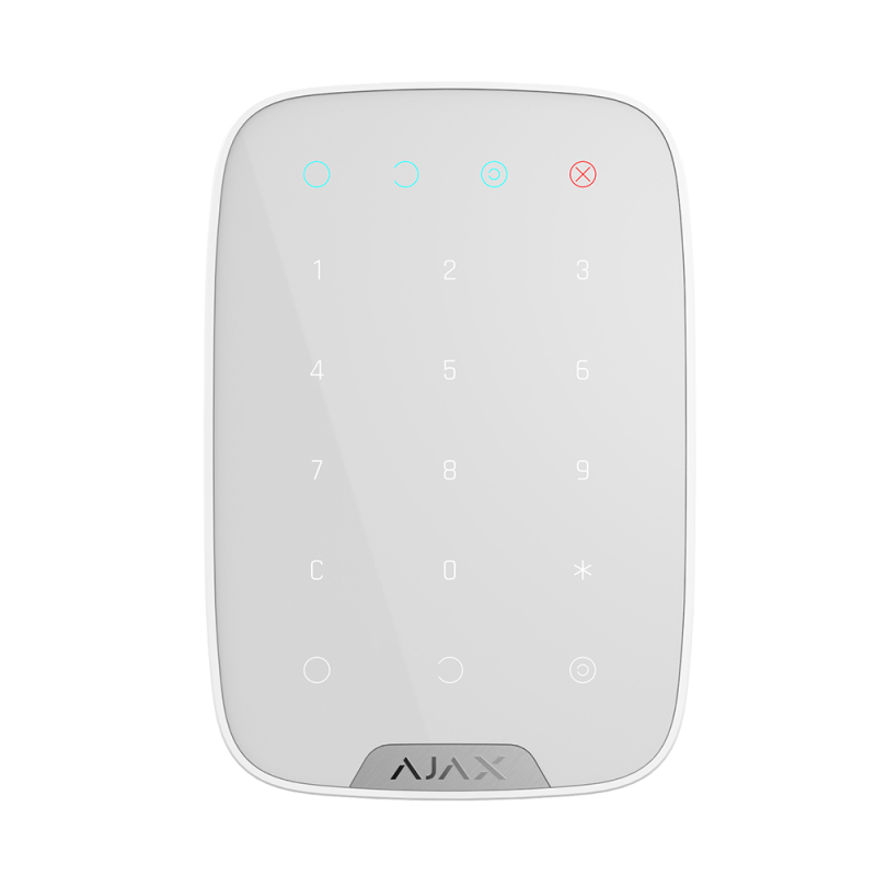Беспроводная сенсорная клавиатура Ajax KeyPad White фото 1