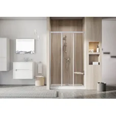 Душевая дверь раздвижная трехэлементная Ravak ASDP3-100 198 белая Pearl 00VA01R211