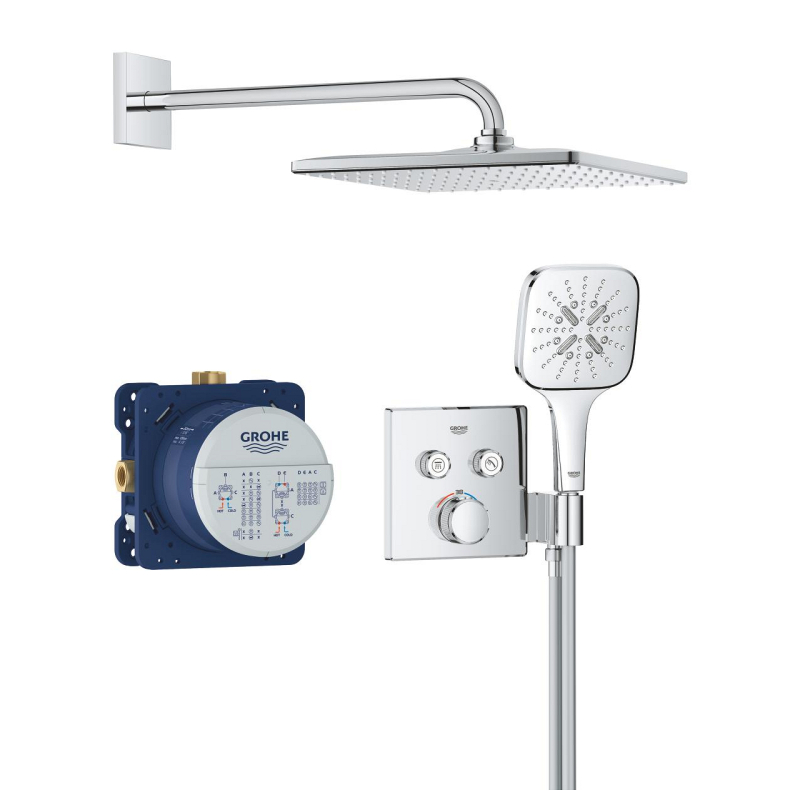 Grohtherm SmartControl Rainshower Mono 310 Cube Душевая система скрытого монтажа, хром фото 1
