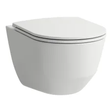 Pro Унітаз підвісний 49*36 см, безобідковий, із сидінням Slim Soft-Close, Quick release, білий укороч
