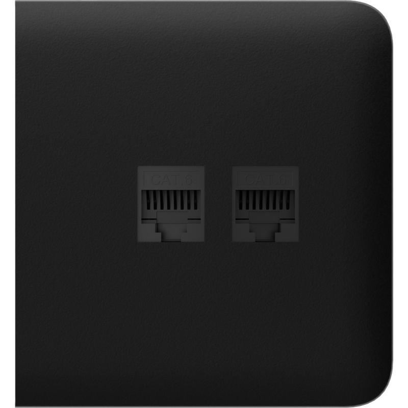 Бічна панель для вбудованої інтернет-розетки Ajax SideCover (LAN) Black (126212.319.BL) фото 1