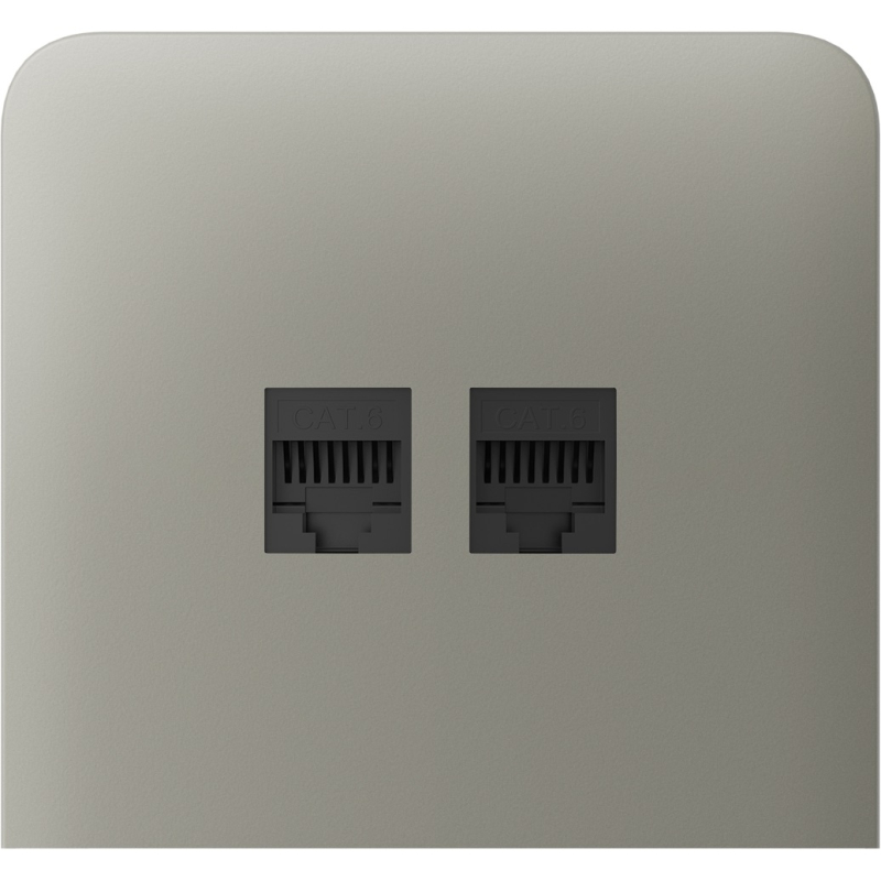Бічна панель для вбудованої інтернет-розетки Ajax SideCover (LAN) vertical Olive (126226.319.OL) фото 1