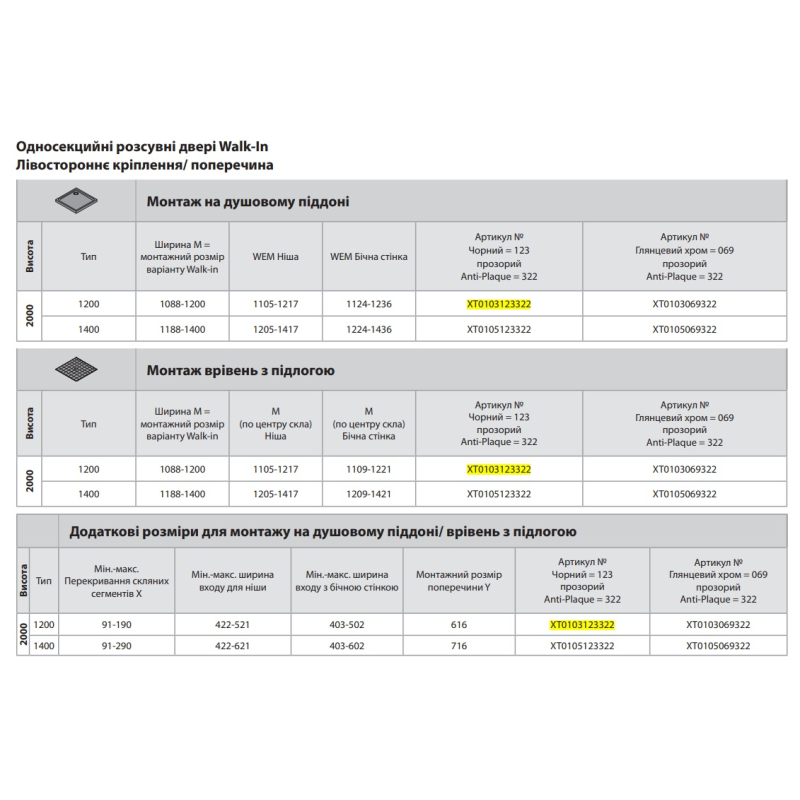 Xtensa Односекционная раздвижная дверь 1200*2000 мм, крепление слева, профиль select+, Anti-Plaque, черный фото 2
