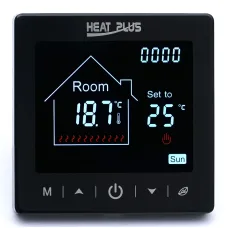 Программируемый терморегулятор Heat Plus M2-1.716 Черный