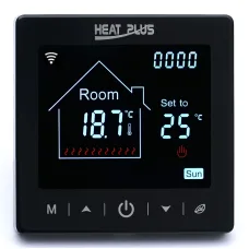 Wi-Fi терморегулятор Heat Plus M2-1.716 Черный