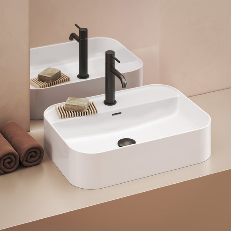 Умывальник керамический Ravak Ceramic Slim Shelf 550 R антрацит XJX03155004 фото 2