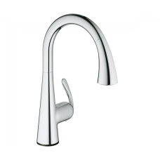 Смеситель кухонный сенсорный с выдвижным изливом Grohe Zedra Touch, хром (30219001)