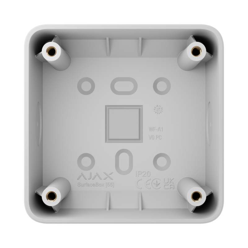 Коробка для наружного монтажа Ajax SurfaceBox для устройства LightSwitch или Outlet White (107589.293.WH) фото 1
