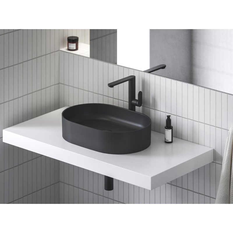 Смеситель для умывальника Ravak Chrome II 300 мм, черный (X070591) фото 2