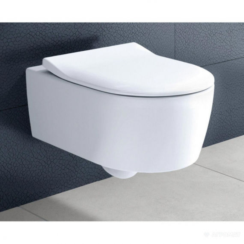 Avento Унитаз подвесной безобедочный 53*37 см, с сиденьем SlimSeat SoftClose 9M87S101 фото 2