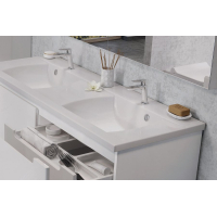 Двойной умывальник Ravak Classic 1300 белый с отверстием