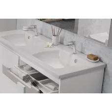 Двойной умывальник Ravak Classic 1300 белый с отверстием