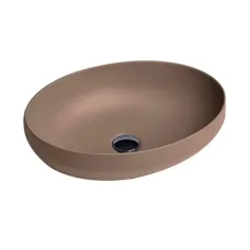 Decus Раковина овальная на столешницу 50*35 см, песок матовый.