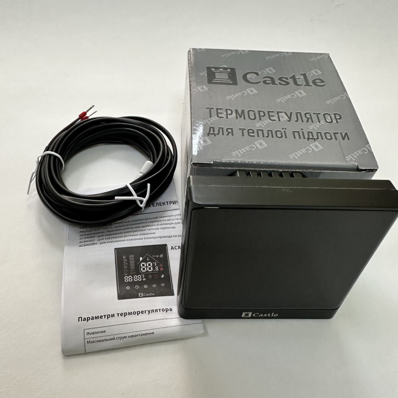 Wi-Fi Терморегулятор Castle AC-8400H Чорний фото 2
