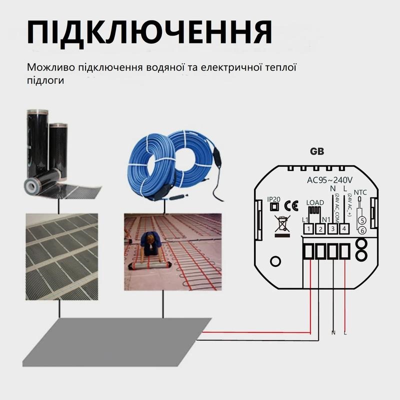 Wi-Fi Терморегулятор Heat Plus BHT-6000 B Черный фото 7