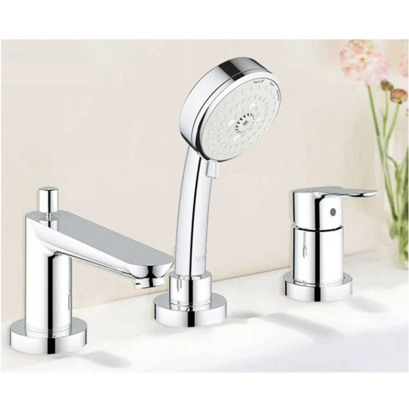 Смеситель в борт ванны Grohe BauEdge на 3 отв. (2511700A) фото 4