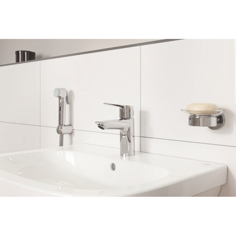 Смеситель для раковины Grohe BauEdge 153 мм с гигиеническим душем, S-Size, хром (23757001) фото 2