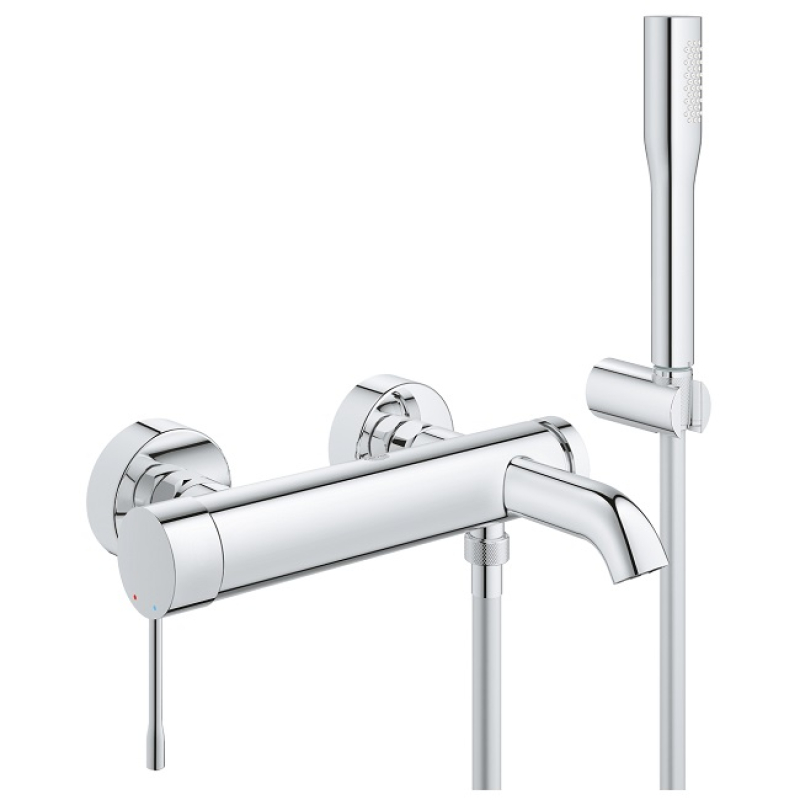Змішувач для ванни Grohe Essence одноважільний з ручним душем, хром (25249001) фото 1