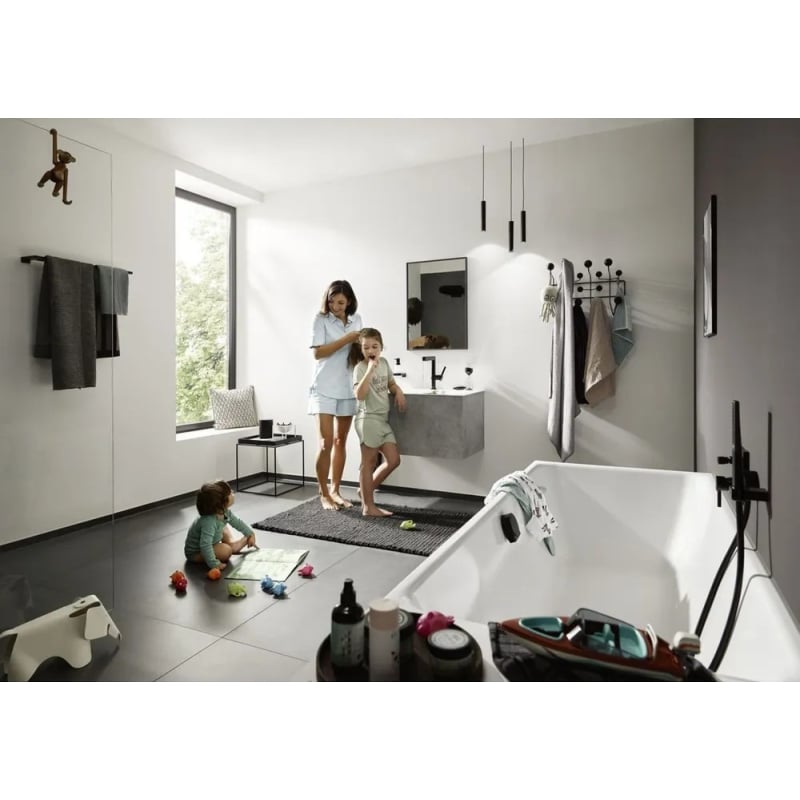 Ручной душ Hansgrohe Rainfinity 100 1jet, черный матовый (26866670) фото 4