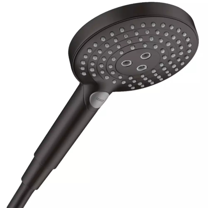 Ручний душ Hansgrohe Raindance Alive Select S 125 3jet, EcoSmart, чорний матовий (24511670) фото 1