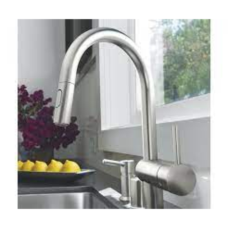 Змішувач одноважільний для мийки Grohe Minta C-вилив, сталь (32321DC2) фото 3