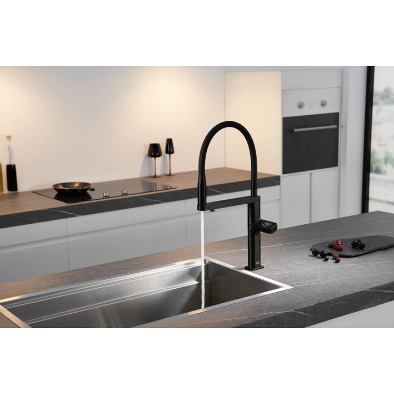 Змішувач одноважільний для мийки Grohe Essence C-вилив, чорний (30503KF0) фото 2