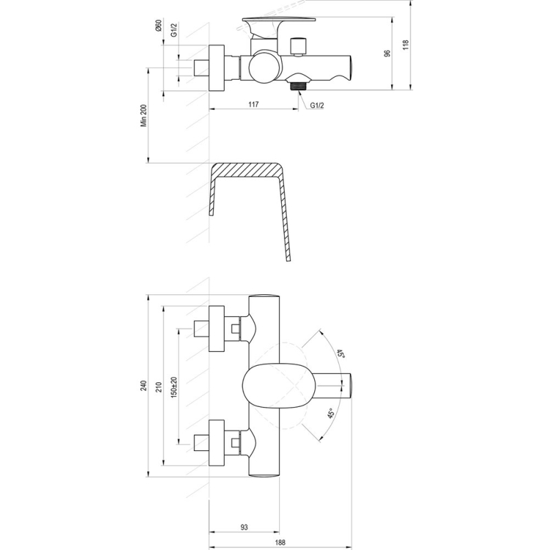 Смеситель для ванны Ravak Espirit, белый матовый (X070569) фото 2
