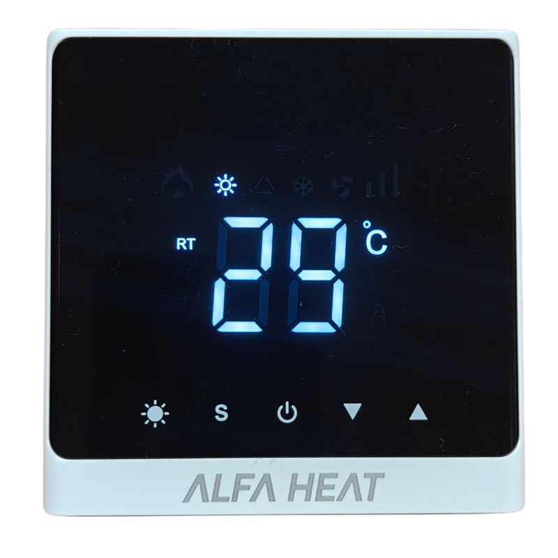 Wi-Fi Терморегулятор Alfa Heat Smart Білий фото 1