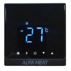 Wi-Fi Терморегулятор Alfa Heat Smart Черный