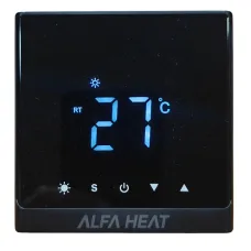 Wi-Fi Терморегулятор Alfa Heat Smart Черный