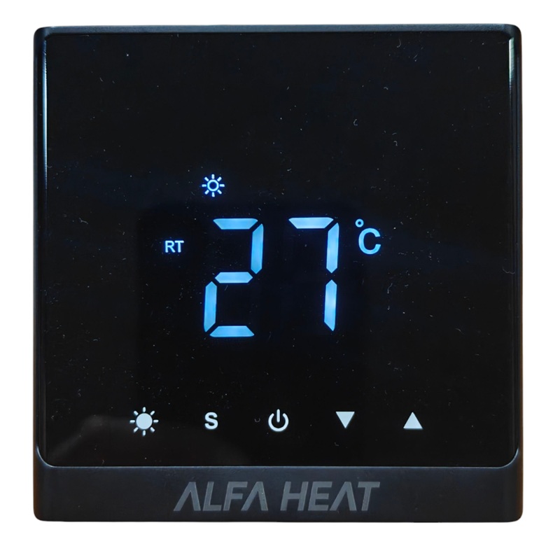 Wi-Fi Терморегулятор Alfa Heat Smart Чорний фото 1