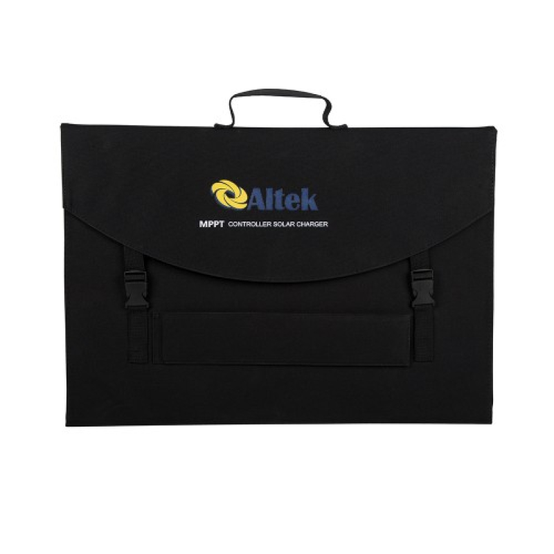Портативна сонячна панель Altek ALT-120 чорна фото 4