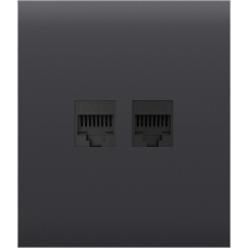 Передняя панель для встроенной розетки Ajax CenterCover (LAN) Graphite (126199.318.GP)