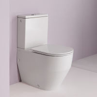 Pro Унитаз напольный 650*375*835 мм, безобедочный, с бачком, с сиденьем Soft-Close Slim, белый (ФН) H825962H829953