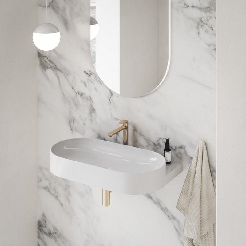 Смеситель для умывальника Ravak Eleganta BeCool 220 мм, розовое золото матовый (X070418) фото 2