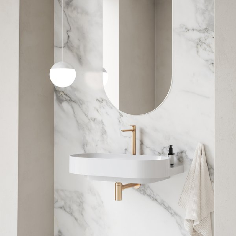 Смеситель для умывальника Ravak Eleganta 335 мм, розовое золото матовое (X070365) фото 4