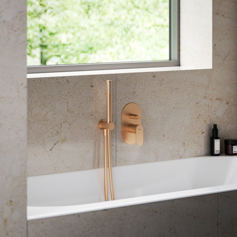 Смеситель скрытого монтажа двухходовой Ravak Eleganta Rose Gold Brushed X070372 фото 3