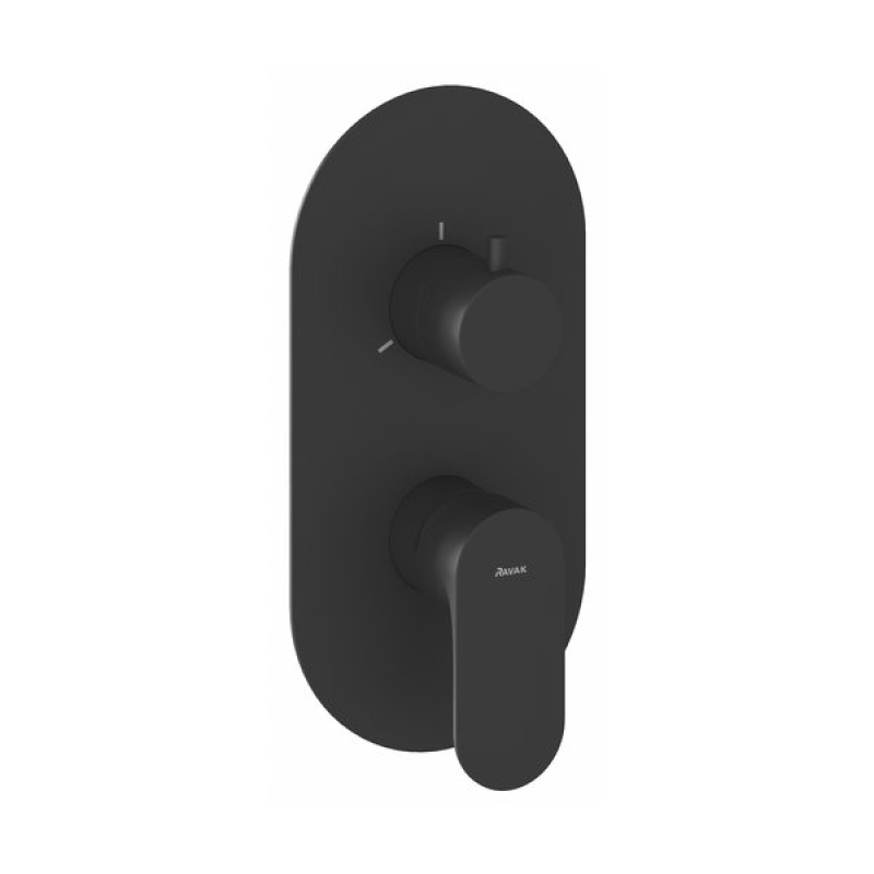 Смеситель скрытого монтажа трехходовой Ravak EL 068.20 Black Matt X070297 фото 1