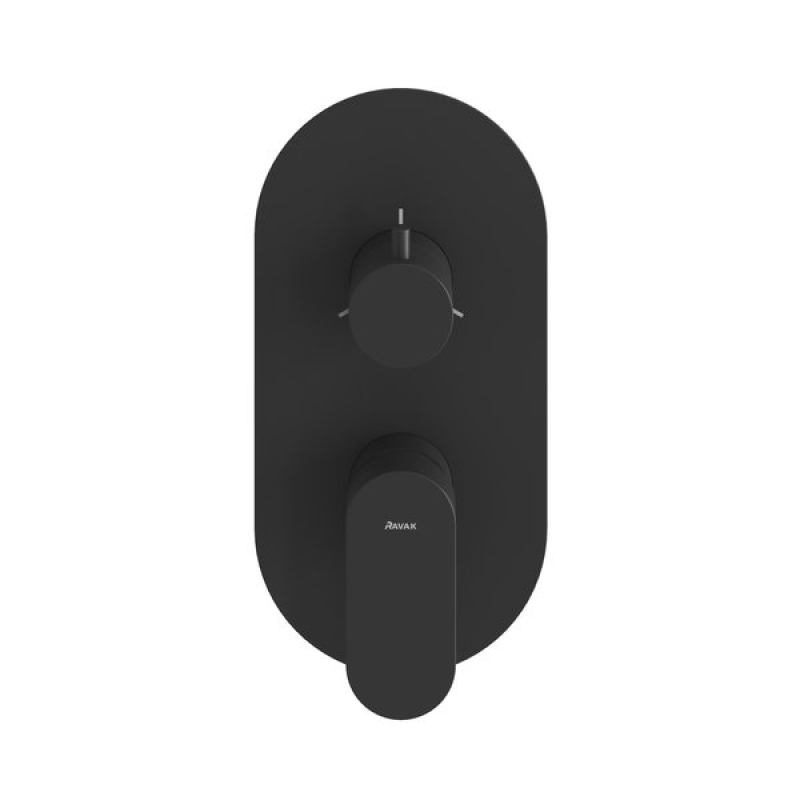 Смеситель скрытого монтажа трехходовой Ravak EL 068.20 Black Matt X070297 фото 2