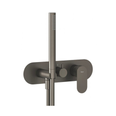 Змішувач прихованого монтажу триходовий Ravak Eleganta Graphite Brushed з душовим набором X070333