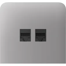 Бічна панель для вбудованої інтернет-розетки Ajax SideCover (LAN) vertical Fog (126224.319.FG)