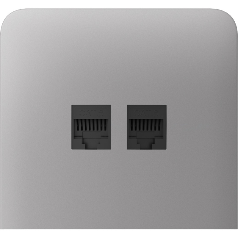 Бічна панель для вбудованої інтернет-розетки Ajax SideCover (LAN) vertical Fog (126224.319.FG) фото 1