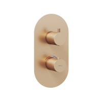 Термостатичний змішувач прихованого монтажу двоходовий Ravak Espirit,Rose Gold Brushed (X070360)