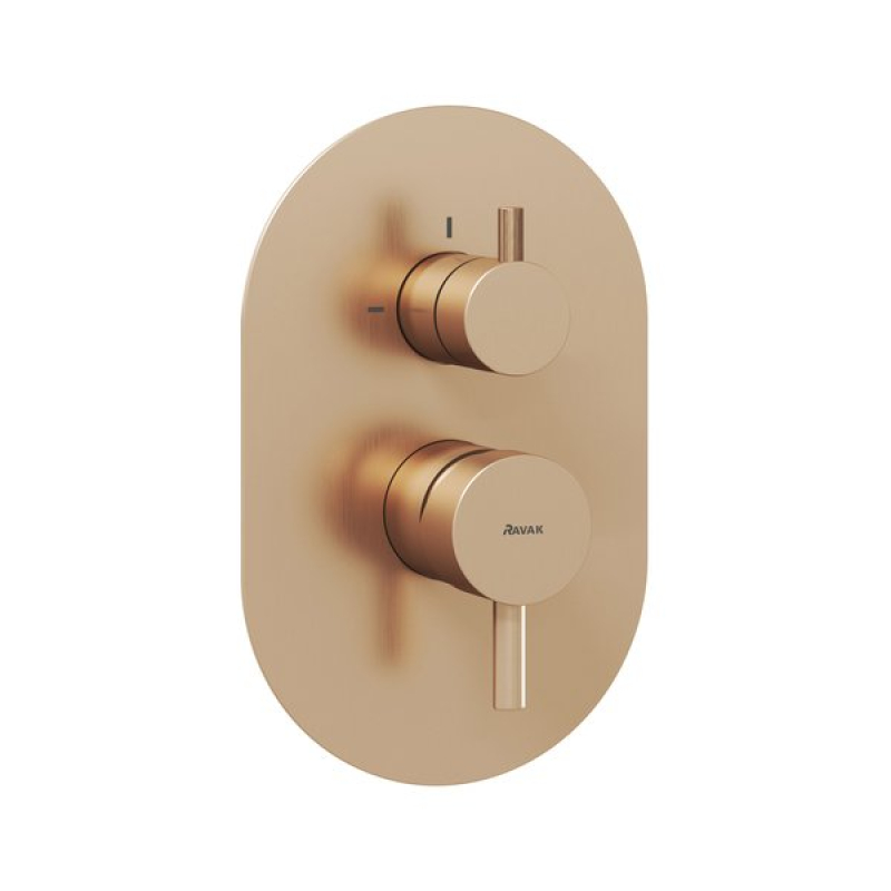Змішувач прихованого монтажу двоходовий Ravak Espirit Gold Brushed X070612 фото 1
