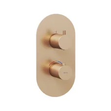 Змішувач термостатичний прихованого монтажу триходовий Ravak Espirit, Rose Gold Brushed (X070363)
